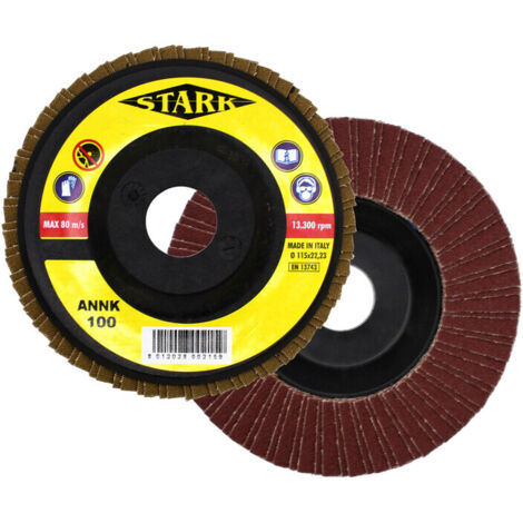 10PZ DISCO ABRASIVI A LAMELLE MM.115X22 GR.120