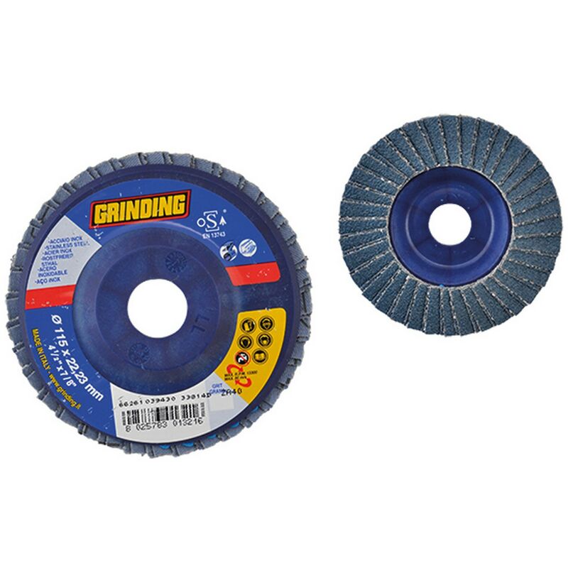 10PZ disco lamellare per acciaio inox ø 115 gr. 80...