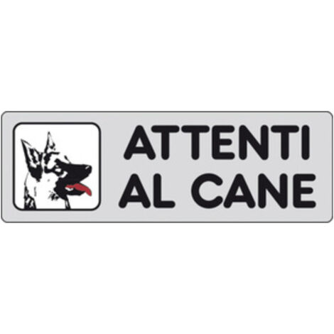 10PZ ETICHETTA ADESIVA 150X50 ATTENTI AL CANE