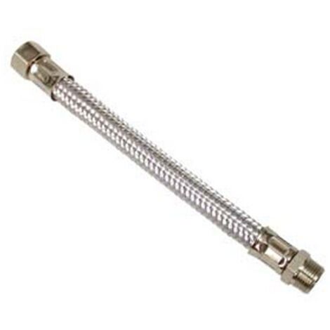 10PZ FLESSIBILE INOX M3/8 - F3/8 - M 3/8" F 3/8" cm.25