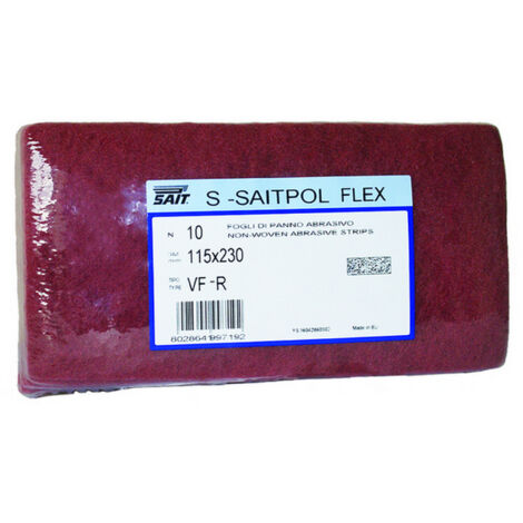 10PZ FOGLIO ABRASIVO SCOTCHBRITE SAITPOL FLEX mm. 115x230. tipo VF