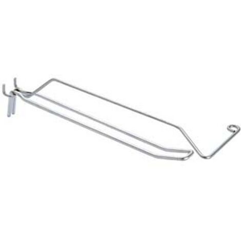 10PZ GANCI A 2 FILI CON PORTAPREZZI PER PANNELLI FORATI - ø mm.3,8x5x300 l.