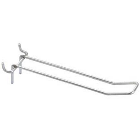 10PZ GANCI A SOSTEGNO DOPPIO LARGHI PER PANNELLI FORATI - ø mm.3,8x5x400 l.