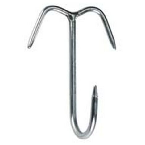 10PZ GANCIO ACCIAIO INOX ANCORA 3 PUNTE  -  mm.6x120