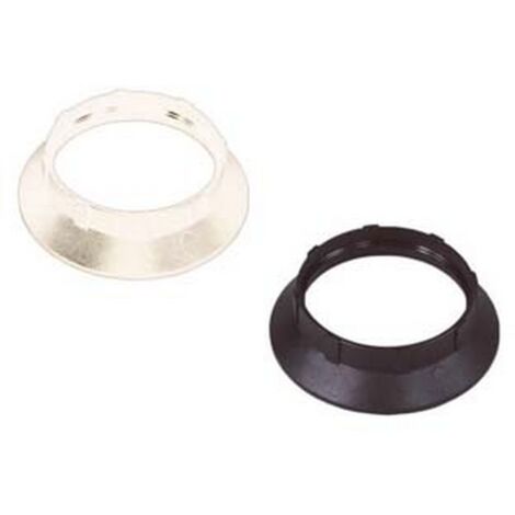 10PZ GHIERA TERMOPLASTICA PER PORTALAMPADA E14 - colore nero