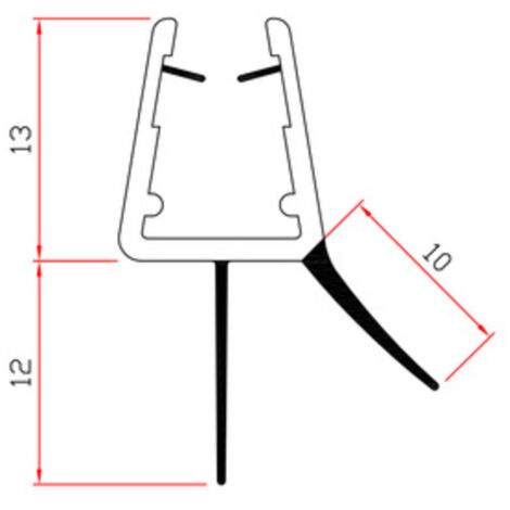 10PZ GUARNIZIONE PER BOX DOCCIA 2 M MOD.402