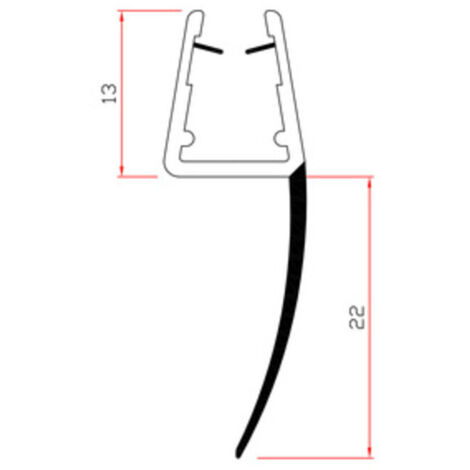 10PZ GUARNIZIONE PER BOX DOCCIA 2 M MOD.405/22