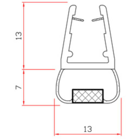 10PZ GUARNIZIONE PER BOX DOCCIA 2 M MOD.411