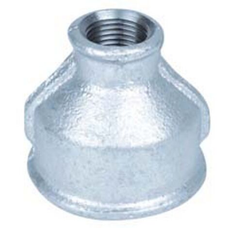 10PZ MANICOTTO RIDOTTO FF IN GHISA ZINCATA - F 1 1/4" F 1"