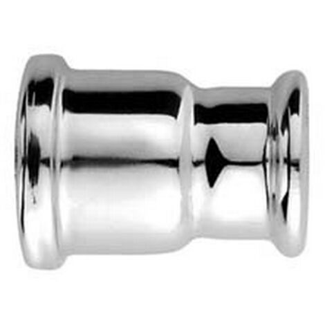 10PZ MANICOTTO RIDOTTO IN OTTONE CROMATO PER CANOTTI - ø mm.26x32