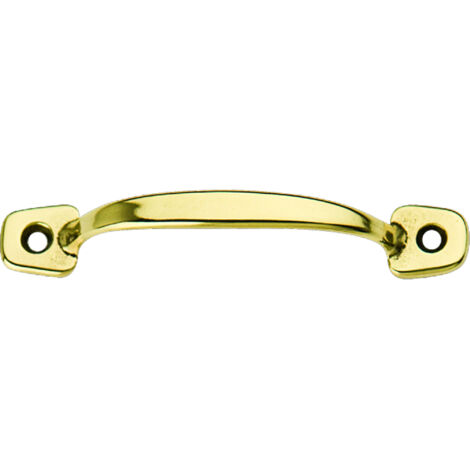 10PZ MANIGLIETTA PER MOBILI OTTONE LUCIDO  mm. 100
