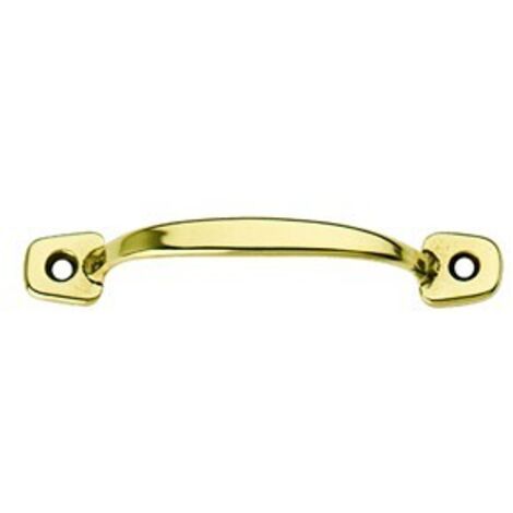 10PZ MANIGLIETTA PER MOBILI OTTONE LUCIDO  mm.  80