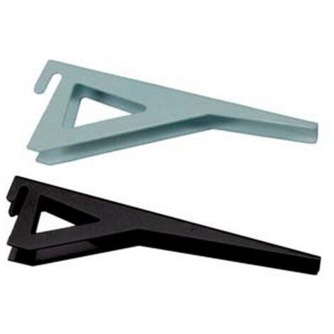 10PZ MENSOLE REGGIPIANO PER CREMAGLIERA - mm.220 nero portata kg.40