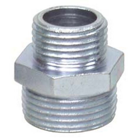 10PZ NIPLES ESAGONALE RIDOTTA ACCIAIO ZINCATO - M 3/4" M 1"