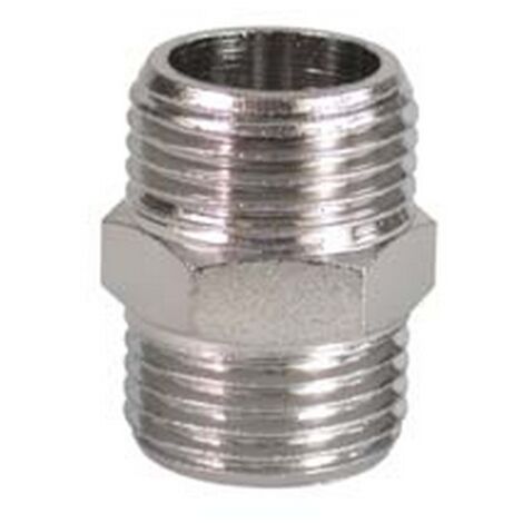10PZ NIPLES MASCHIO OTTONE CROMATO - M 1/2"