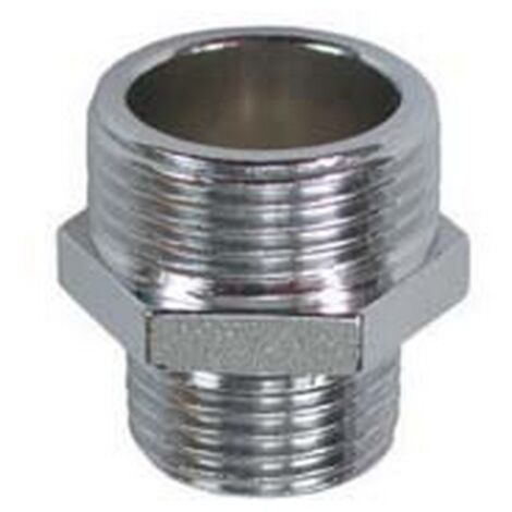 10PZ NIPLES RIDOTTO OTTONE CROMATO - MM  1/2"x 3/4"