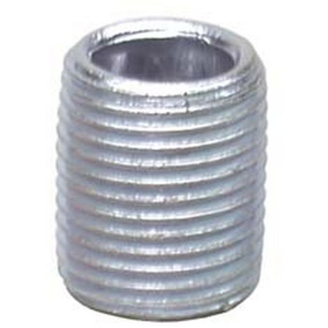 10PZ NIPLES TUTTO FILETTO ACCIAIO ZINCATO - M 1/2"