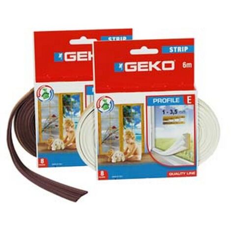 10PZ PARAFREDDO IN GOMMA PROFILO "E" - mm.9h. rotolo da mt.6 colore marrone