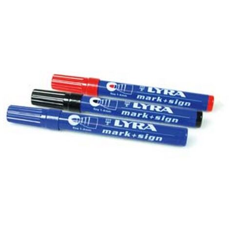 10PZ PENNARELLO PERMANENTE PUNTA TONDA FINE MARKER - nero