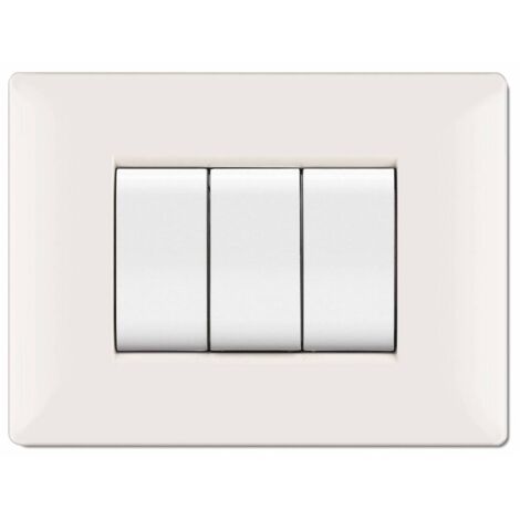 10PZ PLACCA LIFE Q MODELLO LIVING BIANCO 3 POSTI