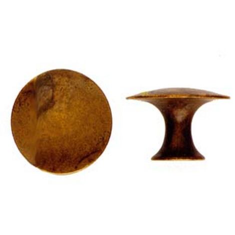 10PZ POMOLI PER MOBILI MOD.24459 IN OTTONE ANTICATO -  MM.30