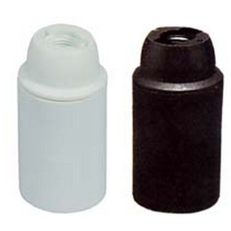 10PZ PORTALAMPADA E14 TERMOPLASTICO LISCIO - colore nero