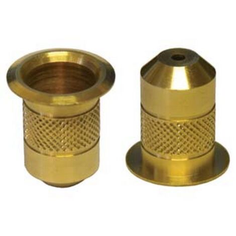 10PZ POZZETTI IN OTTONE PER ASTE -  MM.14
