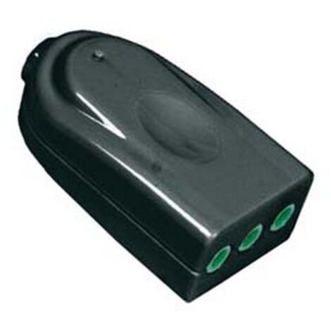 10PZ PRESA DRITTA 2 POLI + TERRA 10A NERA "LINEA GARANTI" - nera 82561-E