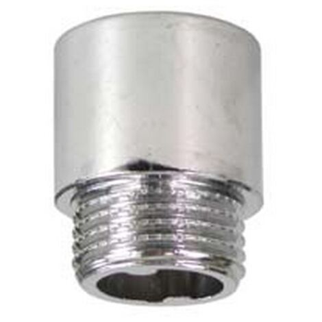 10PZ PROLUNGA MASCHIO FEMMINA OTTONE CROMATO - MF 1/2" x mm.25