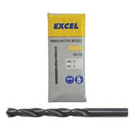 EXCEL 10PZ PUNTE HSS RULLATE PER FERRO - MM.4,5