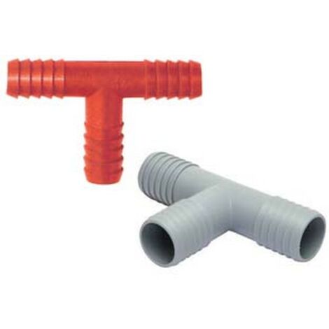 10PZ RACCORDI PORTAGOMMA A "T" IN PLASTICA - ø mm.22