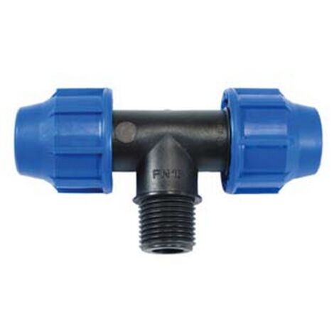 10PZ RACCORDO A COMPRESSIONE "TI" FILETTO MASCHIO PN16  - ø mm.20x20x M 1/2"