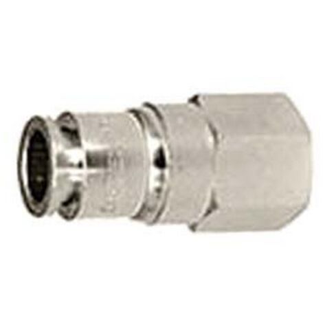 10PZ RACCORDO DRITTO CON INNESTO AUTOMATICO E FILETTATO FEMMINA CILINDRICA - attacco cilindrico 3/8"F  mm.10 art.50/A F