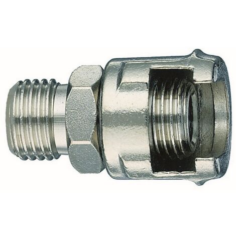 10PZ RACCORDO FILETTATO PER COMPRESSORI DADO FRESATO 3/8M