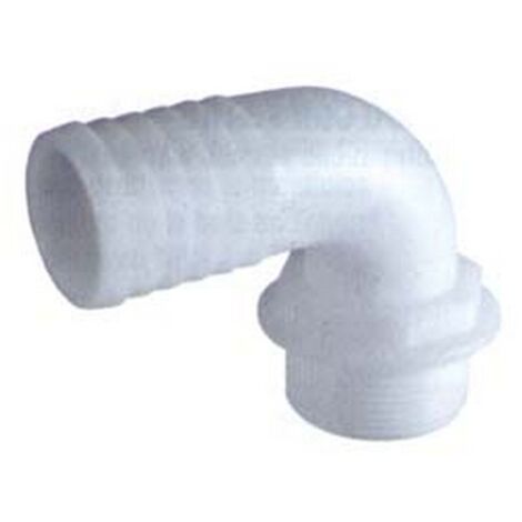 10PZ RACCORDO IN NYLON CURVO 90° PORTAGOMMA  - M 3/4" x DN ø mm.20 25/32"