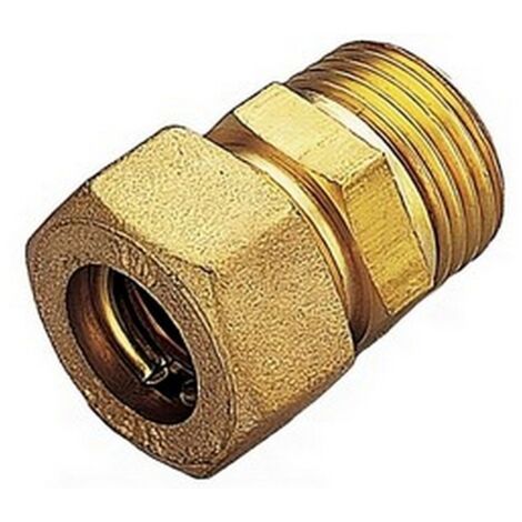10PZ RACCORDO IN OTTONE PER TUBO IN RAME diritto maschio mis. 14x1/2