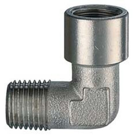 10PZ RACCORDO "L" FILETTATO MASCHIO FEMMINA - attacco maschio conico 1/4"F art.3