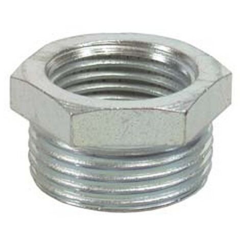 10PZ RIDUZIONE ESAGONALE ACCIAIO ZINCATO - F 1/2" M 1"
