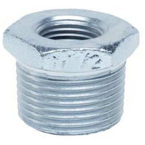 10PZ RIDUZIONE ESAGONALE GHISA ZINCATA - M 3/4" F 1/2"