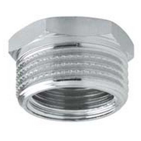 10PZ RIDUZIONE ESAGONALE OTTONE CROMATO - FM 1/2" x 3/8"