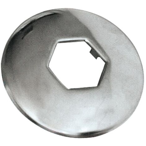 10PZ ROSONE ESAGONALE ACCIAIO INOX  Ï foro 1/2.