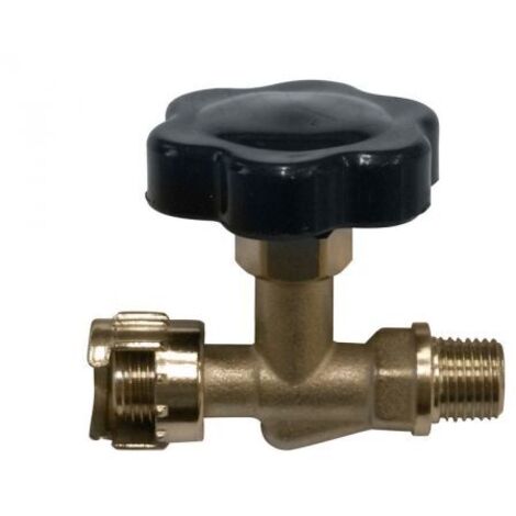 10PZ RUBINETTO DI LINEA CON MANOPOLA PER COMPRESSORI 1/4