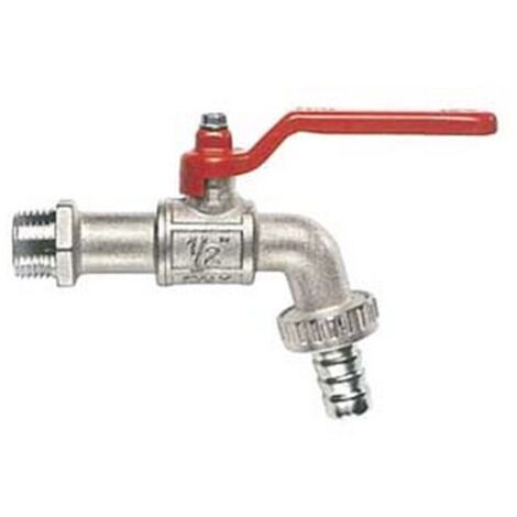 10PZ RUBINETTO SFERA PESANTE MANIGLIA LEVA ART.132 M 3/8" portagomma F
