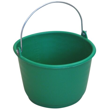 10PZ SECCHIO IN PLASTICA GRADUATO  lt. 18 - col. Verde