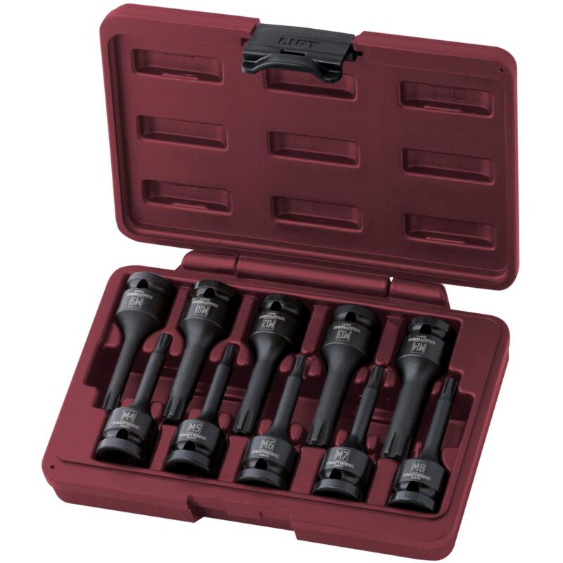 10pz- Set di chiavi a bussola a giravite ribe a macchina