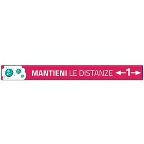 10PZ STRISCE ADESIVE CALPESTABILI MANTIENI LE DISTANZE CM.10X100