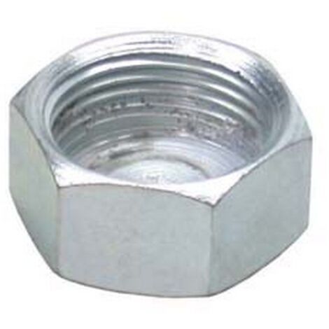 10PZ TAPPO ESAGONALE FEMMINA ACCIAIO ZINCATO - F 3/8"