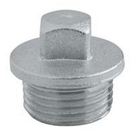 10PZ TAPPO MASCHIO OTTONE CROMATO - M  1/2"