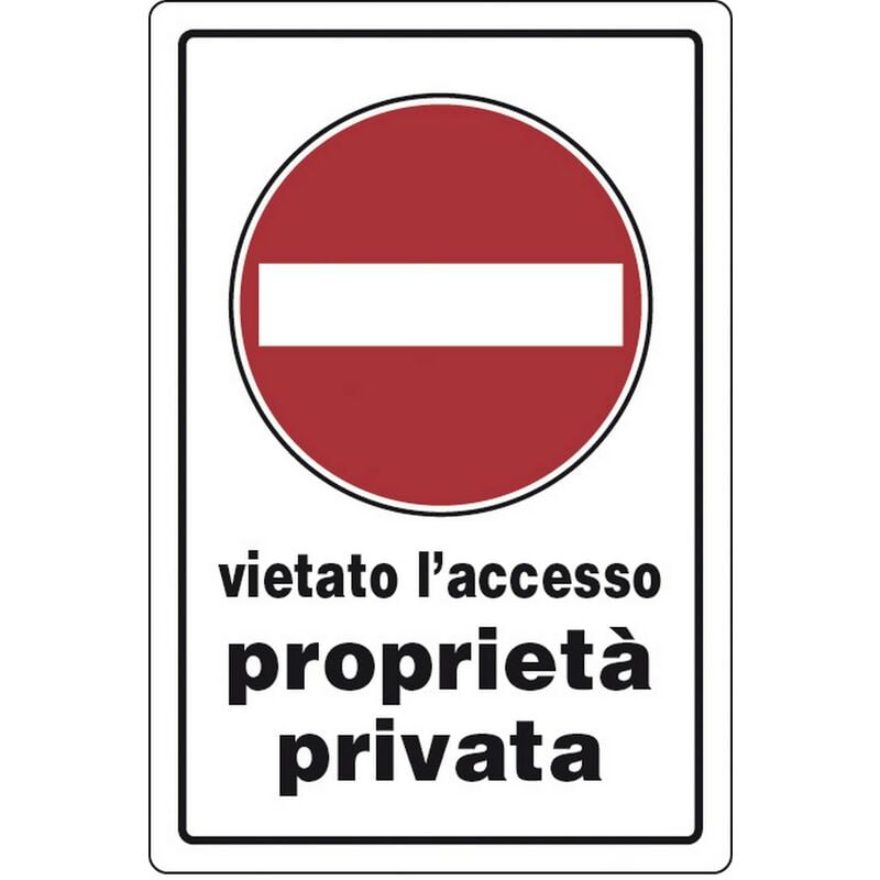 Image of 10PZ targa segnaletica proprieta privata viet. acces.