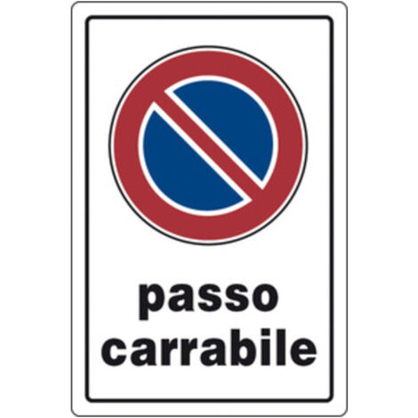 10PZ TARGA SEGNALETICA PASSO CARRABILE